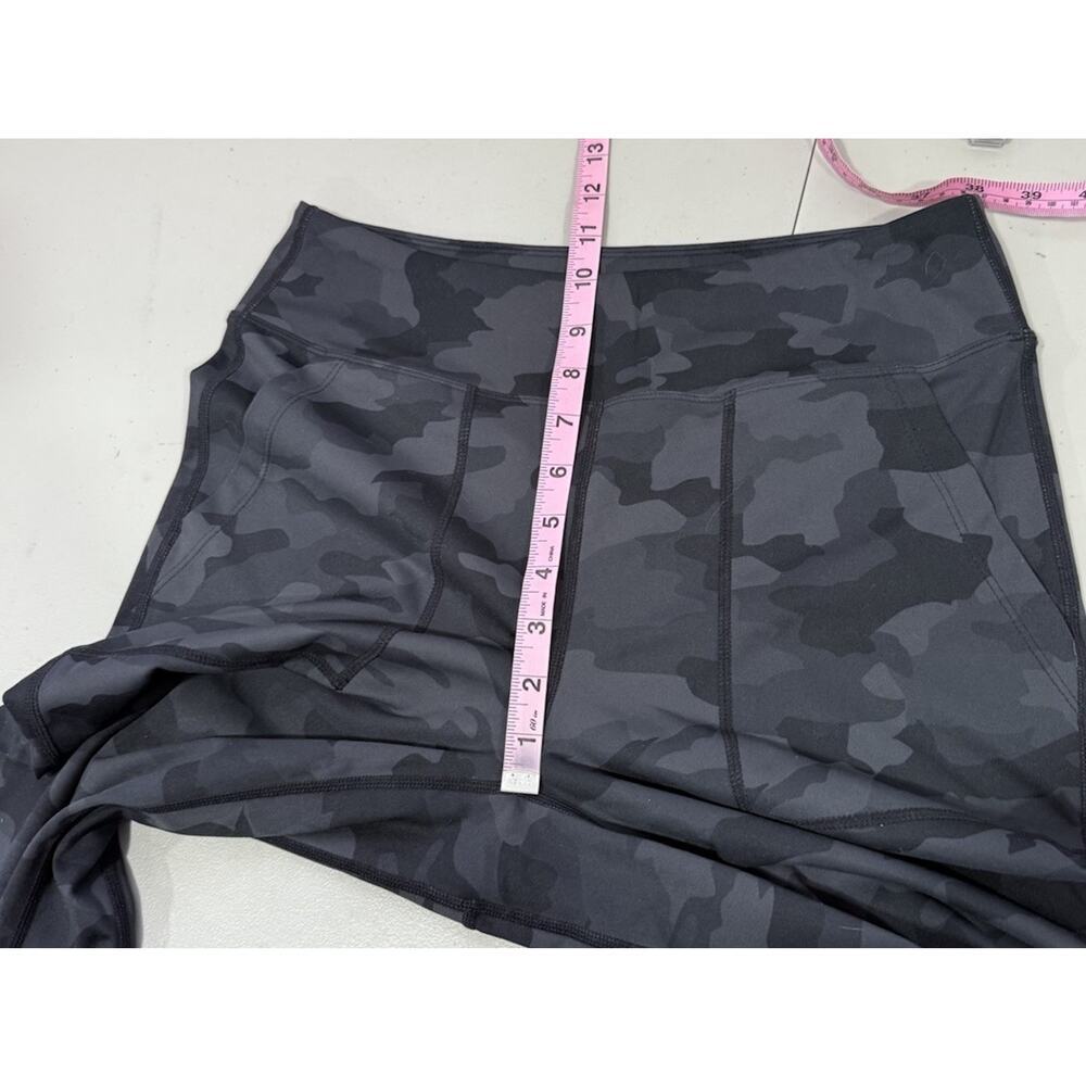 American Tall Gray Black Camo High Rise Athletic Jogger Leggings Womens M Tall - Picture 6 of 7
